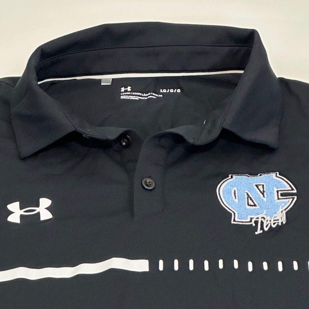 Under Armour NC Tech Carolina Tar Heels Embroidered Logo Stretch Fit Mens Polo L